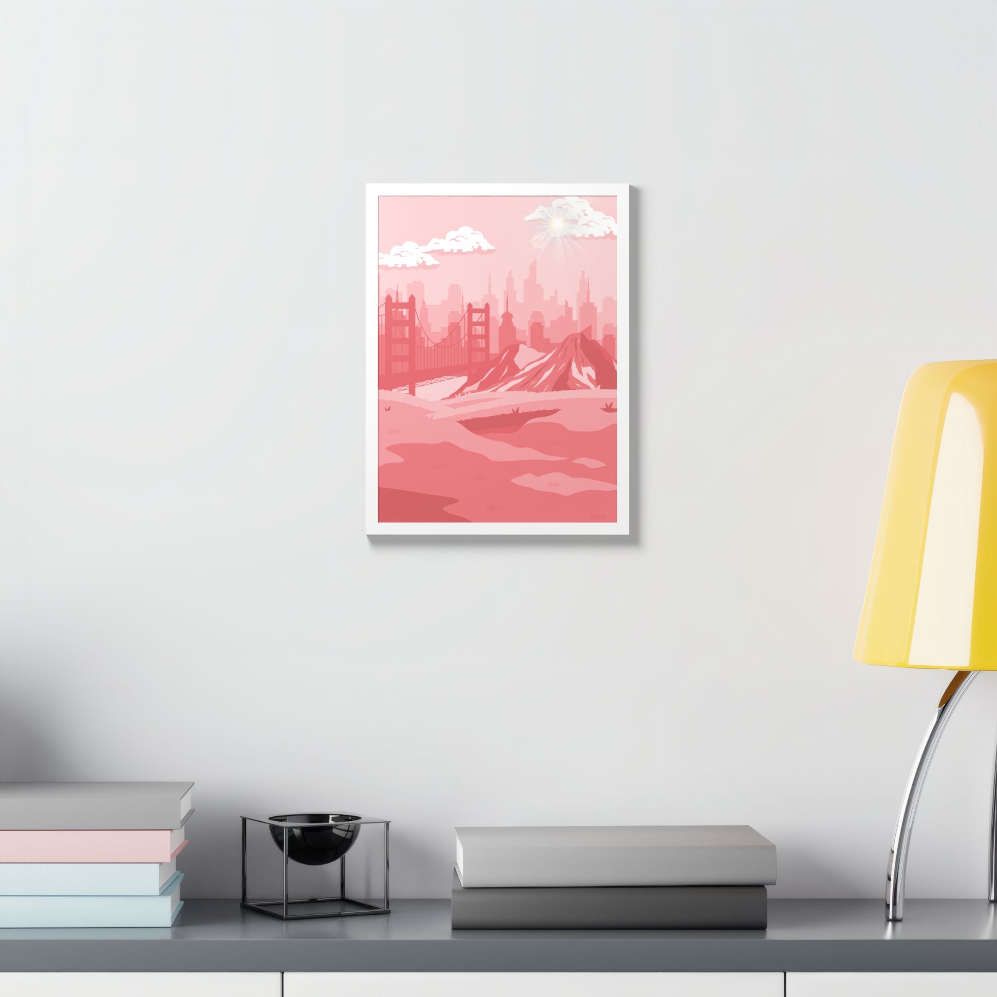 Pink Cityscape Home Decor