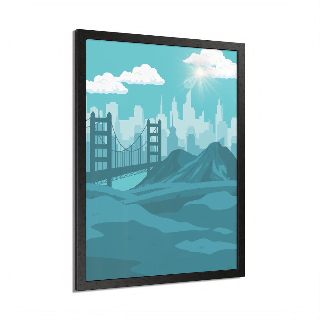 Blue Cityscape Home Decor