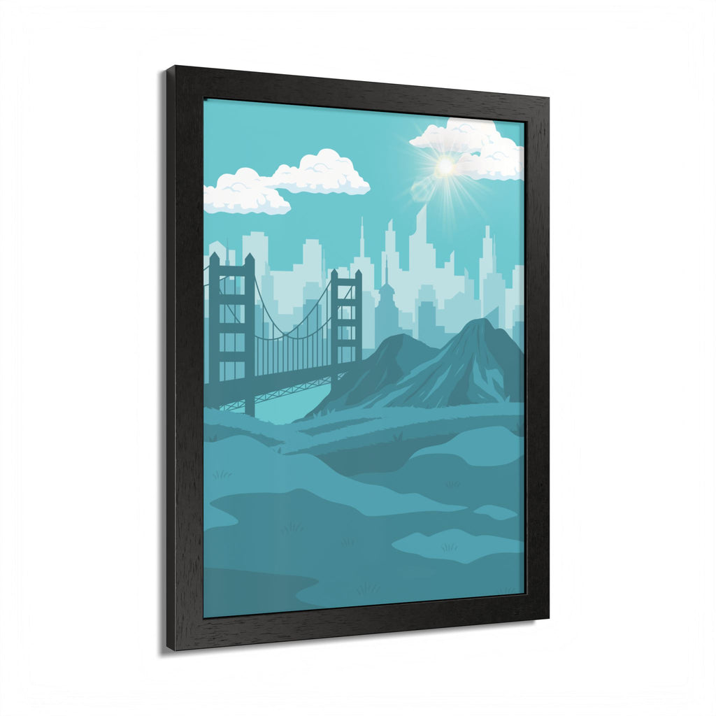 Blue Cityscape Home Decor