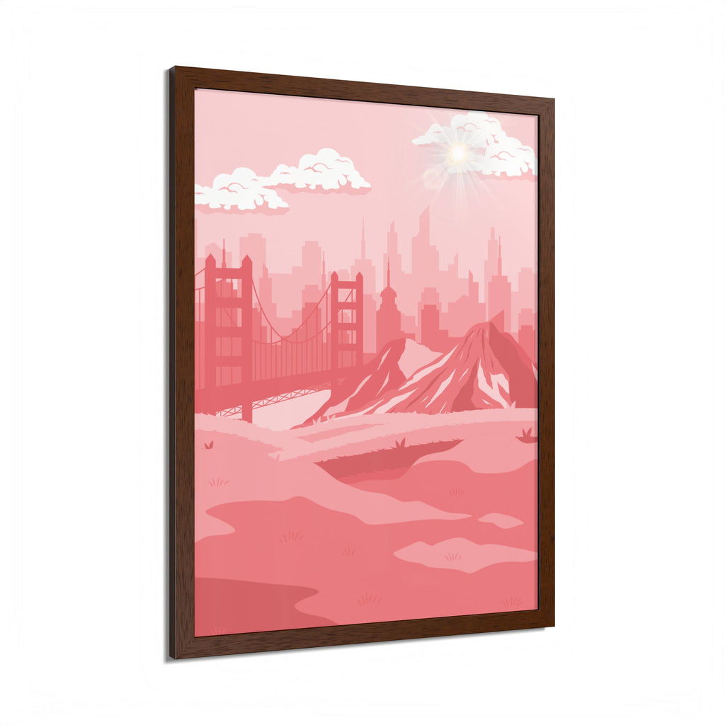 Pink Cityscape Home Decor