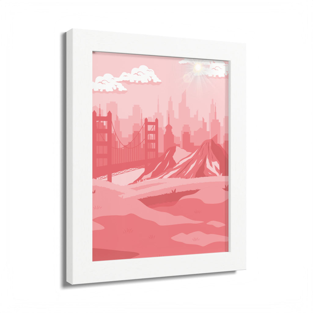 Pink Cityscape Home Decor