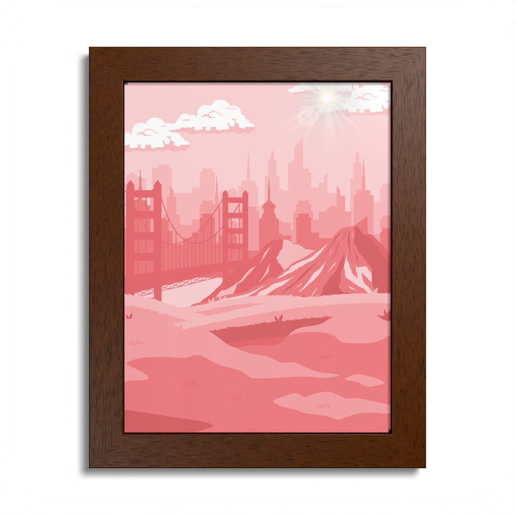 Pink Cityscape Home Decor