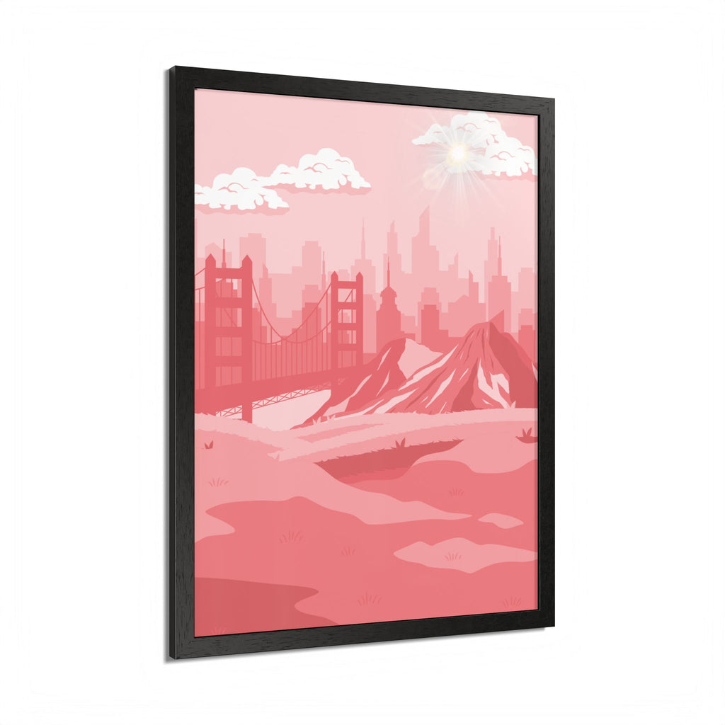 Pink Cityscape Home Decor