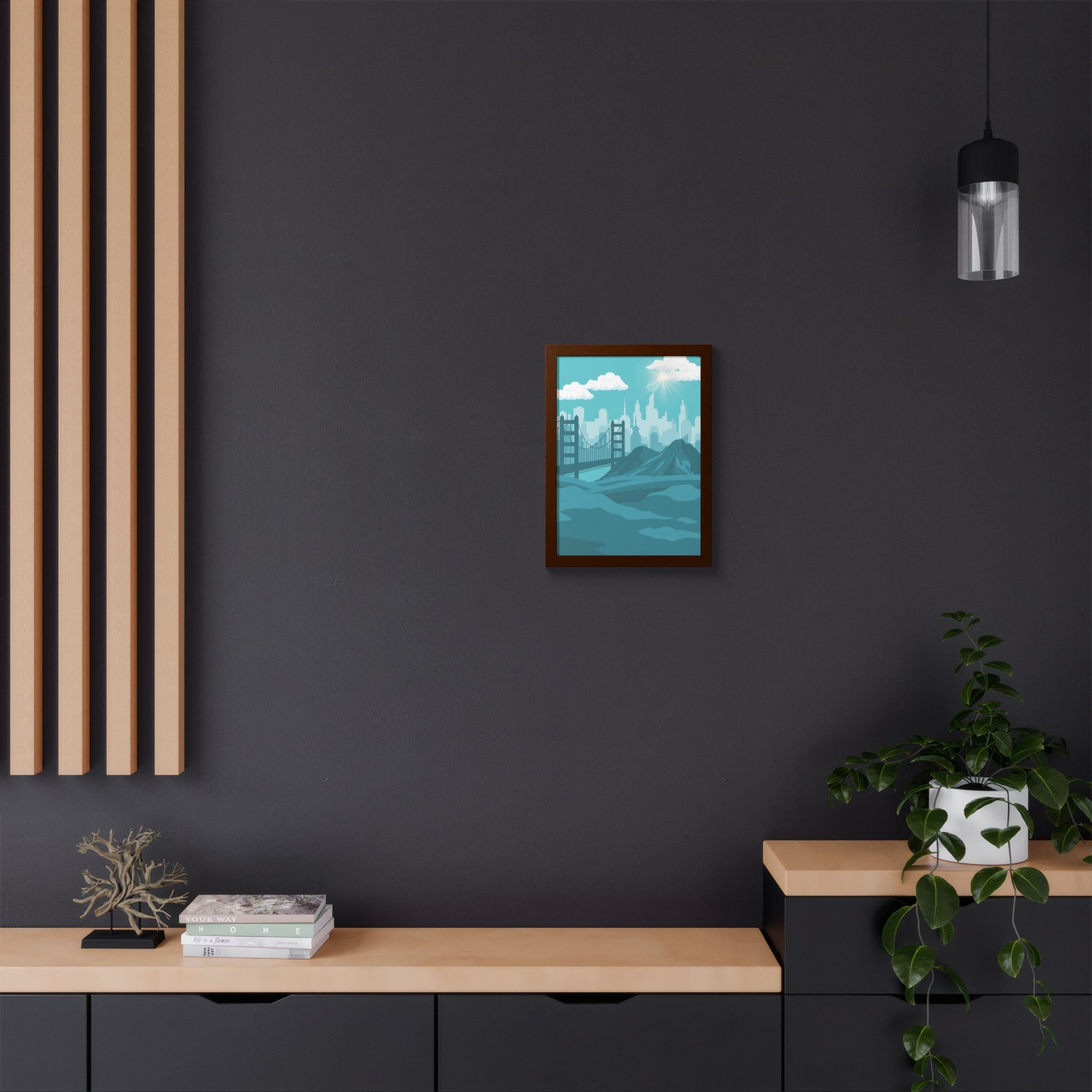 Blue Cityscape Home Decor