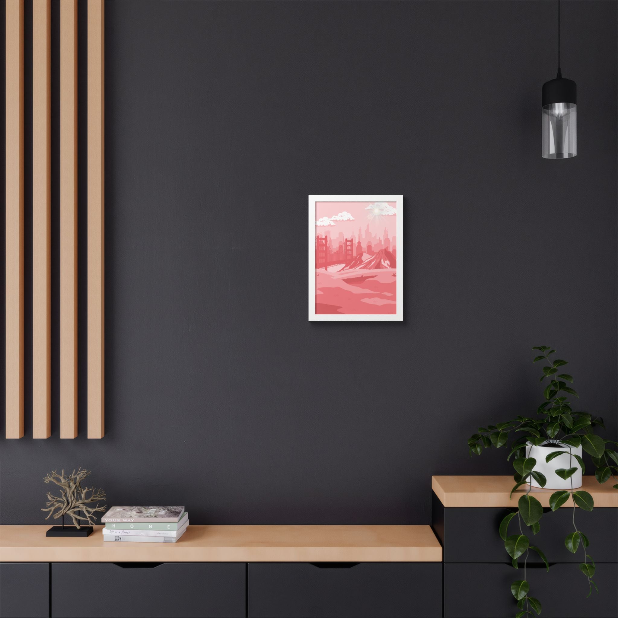 Pink Cityscape Home Decor