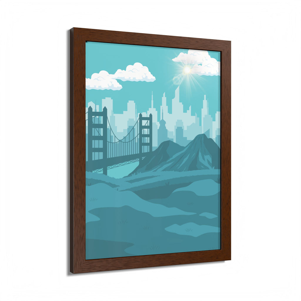 Blue Cityscape Home Decor