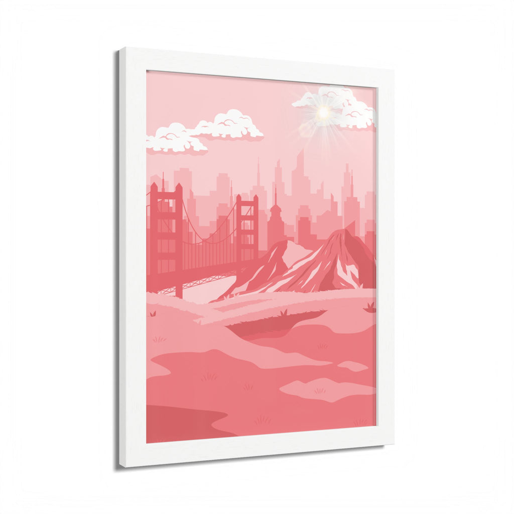Pink Cityscape Home Decor