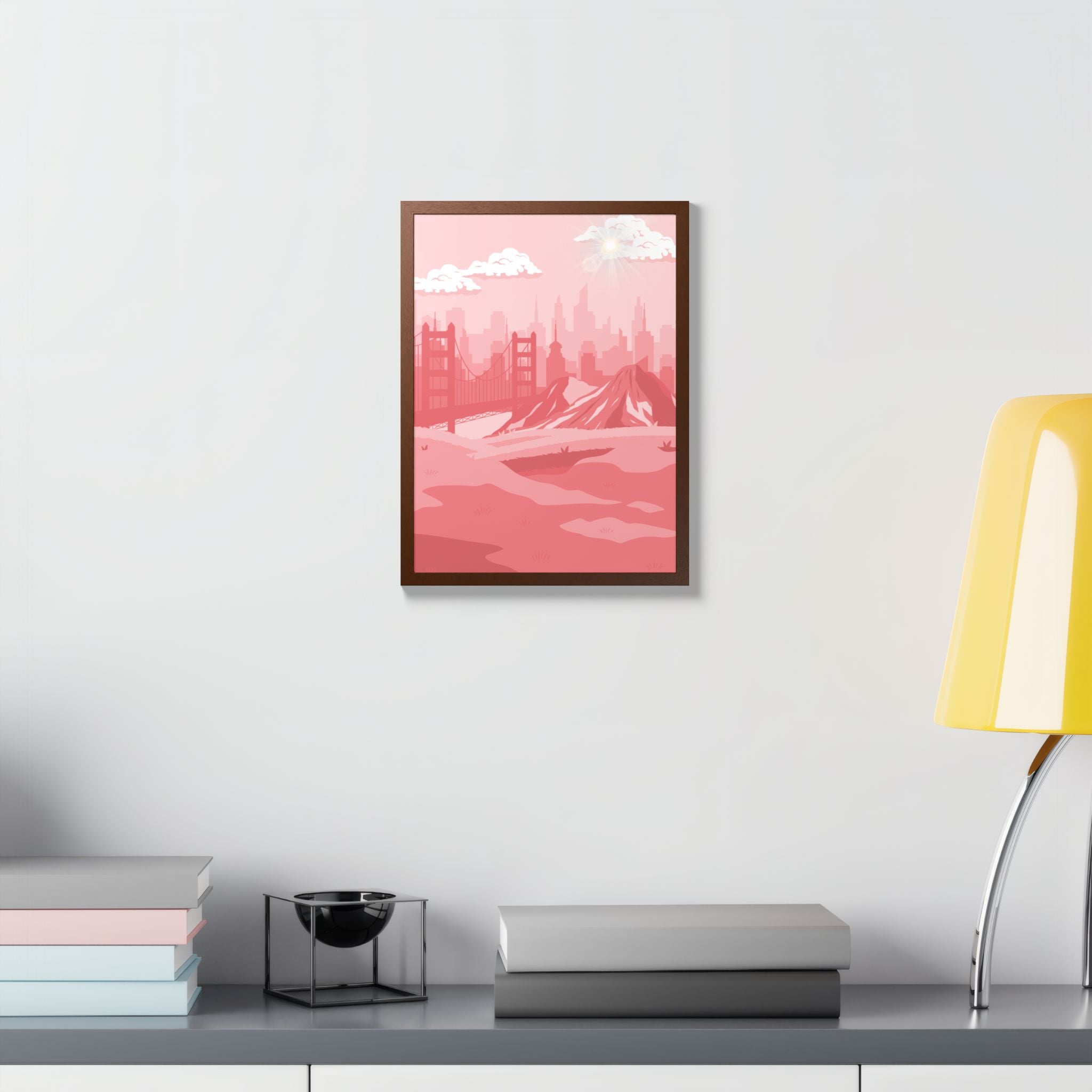 Pink Cityscape Home Decor