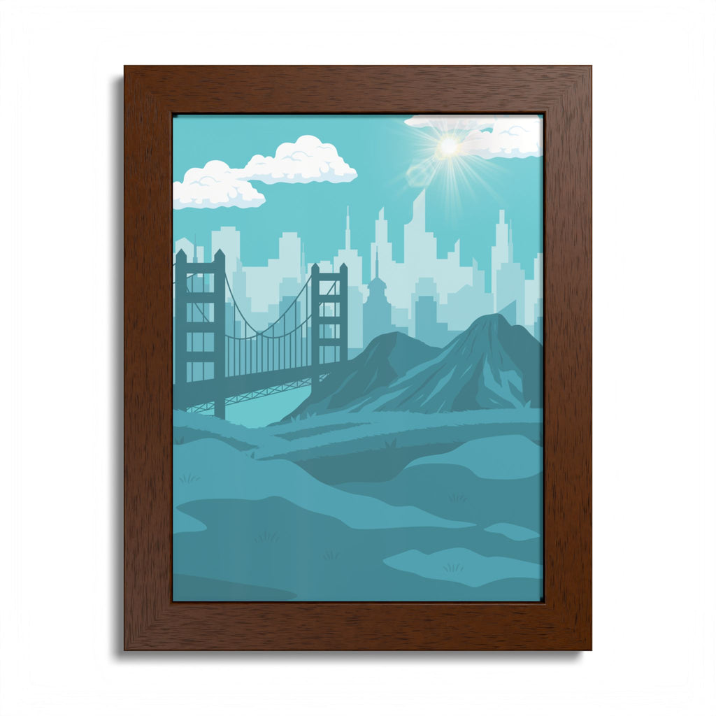 Blue Cityscape Home Decor
