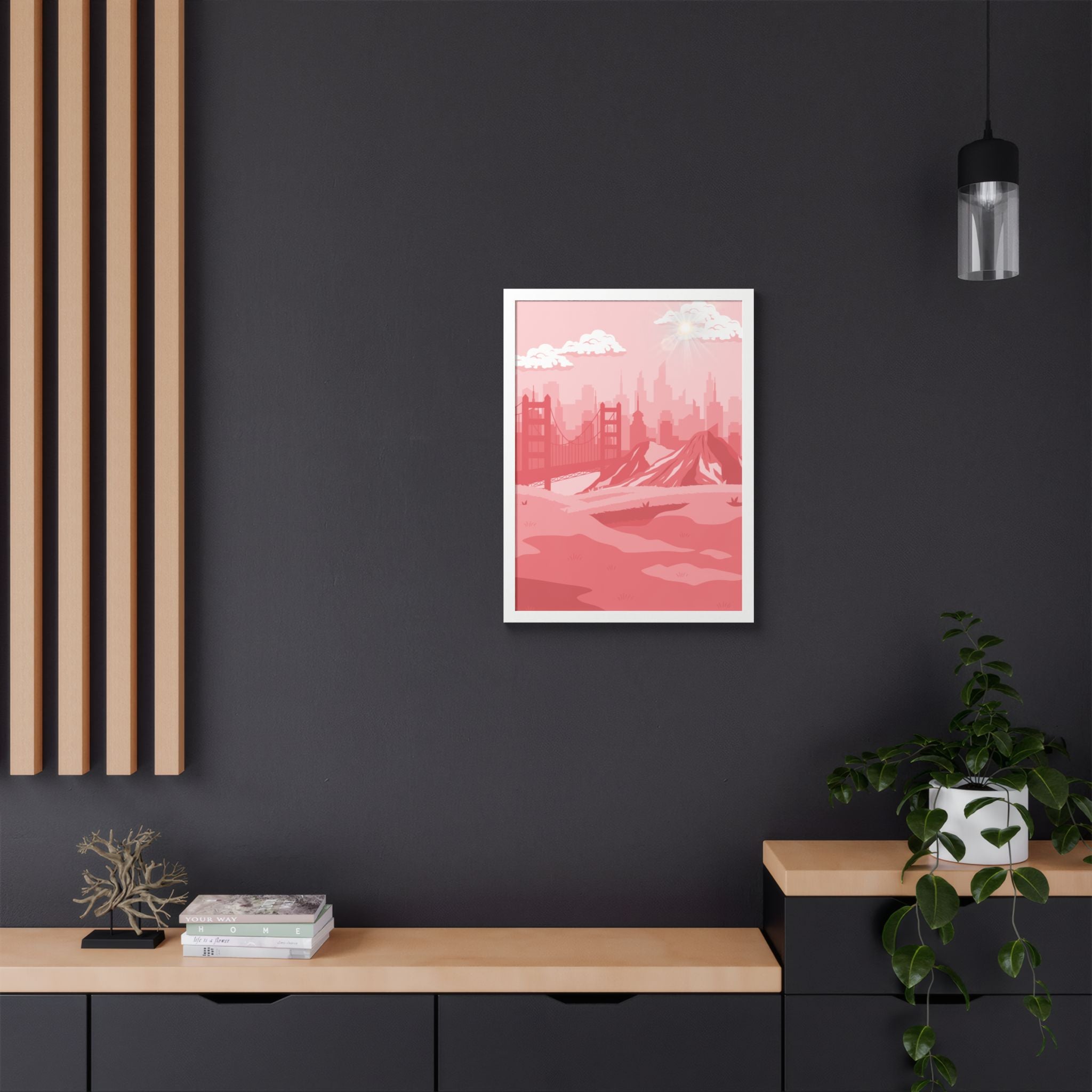 Pink Cityscape Home Decor