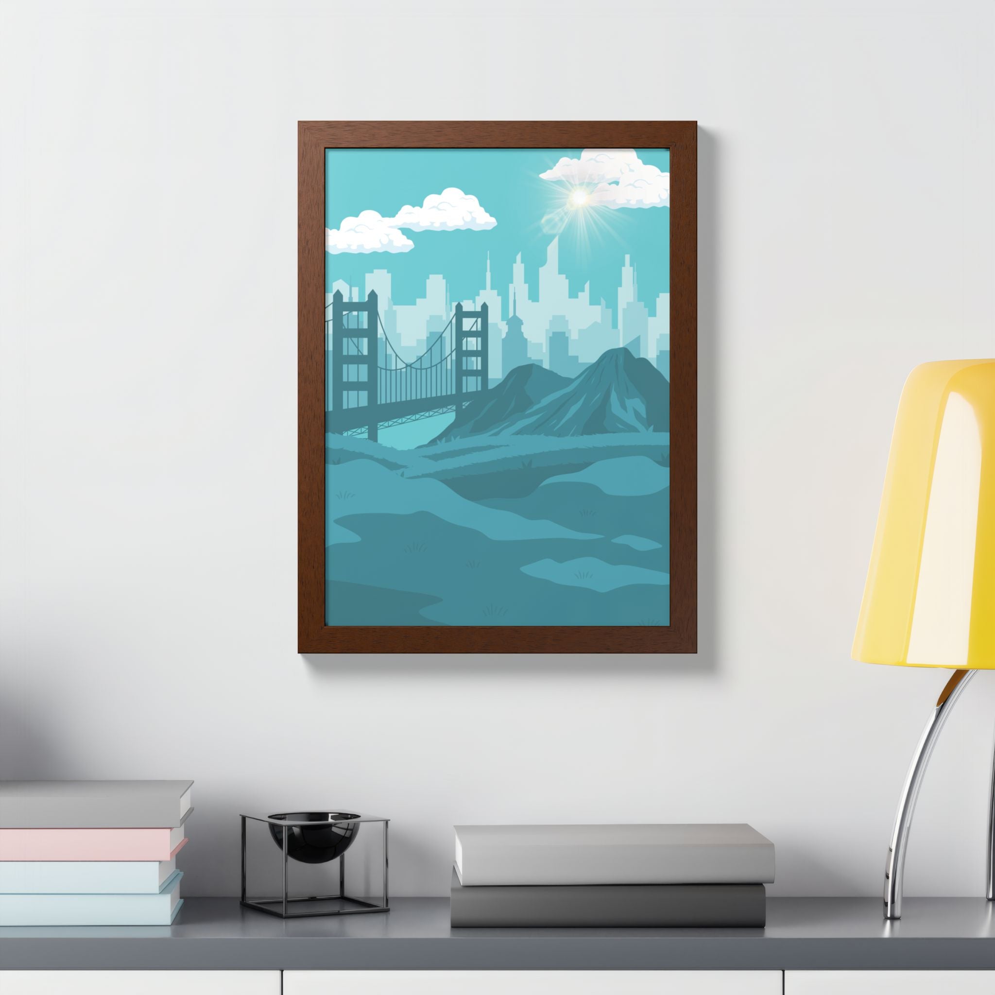 Blue Cityscape Home Decor