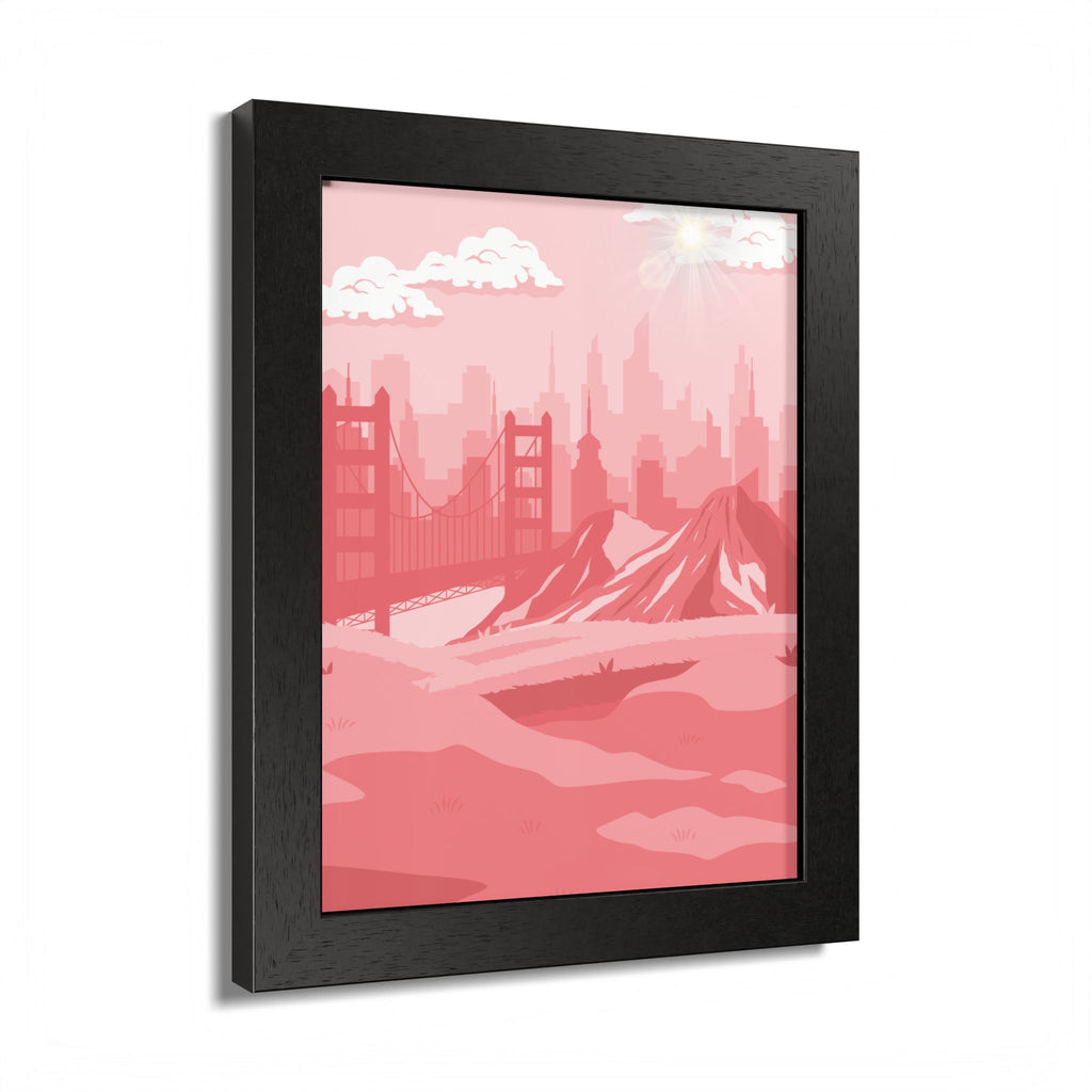 Pink Cityscape Home Decor